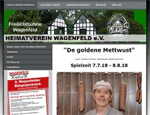 Tablet Screenshot of heimatverein-wagenfeld.de